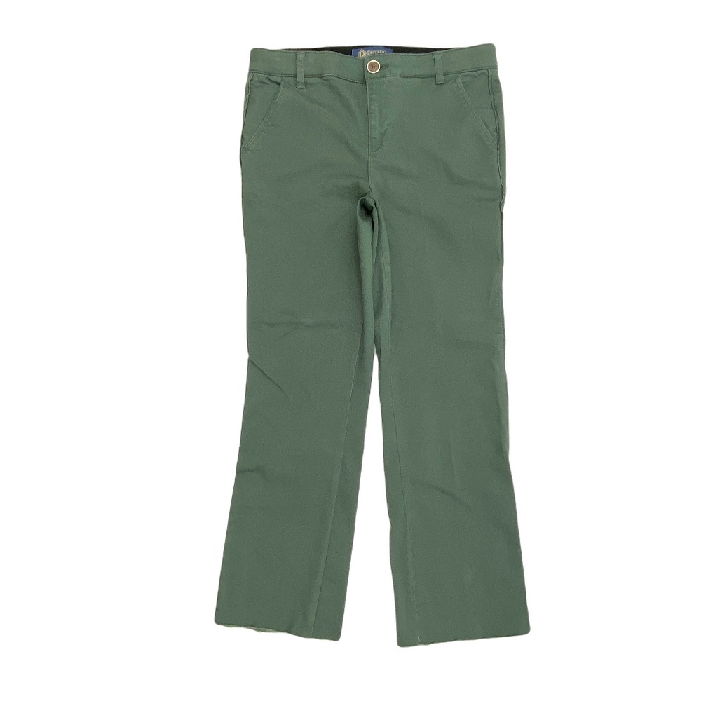 Democracy "ab"solution Straight Raw hem Cropped Women's size 6 Green Chino Pants